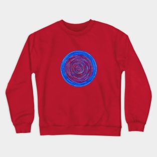 Blue Ever-Decreasing Circles Crewneck Sweatshirt